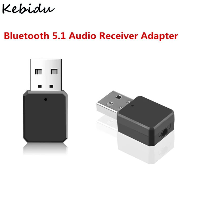 Дропшиппинг USB AUX Беспроводной адаптер Bluetooth5.1 аудио приемник 3 5 мм Aux кабель синий