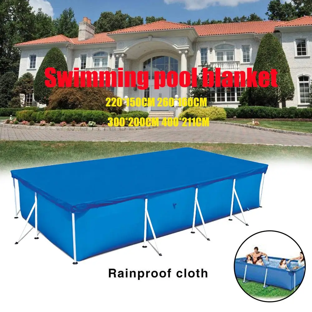 

Swimming Pool Cover Suitable Square Swimming Pools New Waterproof Rainproof Dust Cover Tarpaulin With Wear-resistant Rope