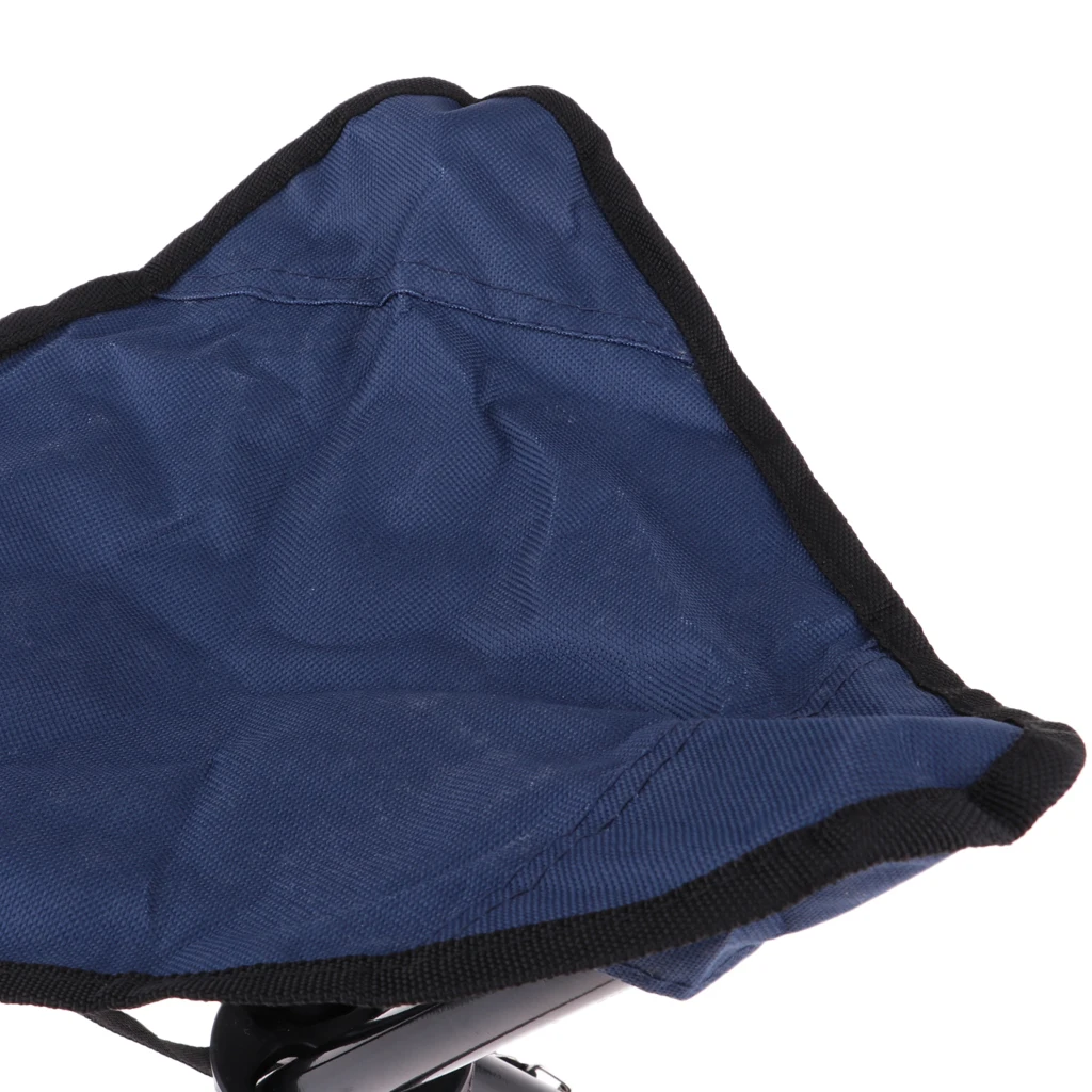 Outdoor Tall Folding Tripod Fishing Seat Stool Chair Steel Frame Oxford Cloth for Camping Hunting Hiking BBQ Chair up to 80kg