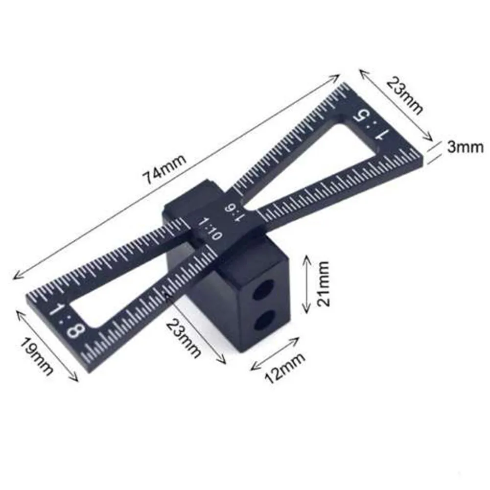 Столярные ласточкин хвост маркер направляющий инструмент Прочный портативный алюминиевый сплав деревянные соединения со шкалой шаблон для измерений деревообрабатывающий датчик