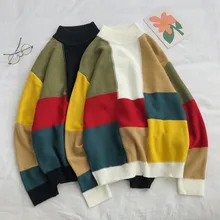 ^^Best Offers Winter Contrast Color Sweater Men's Warm Fashion Casual O-neck Sweater Pullover Men Streetwear Hip Hop Sweater Male Clothes ^^Best Offers Winter Contrast Color Sweater Men's Warm Fashion Casual O-neck Sweater Pullover Men Streetwear Hip Hop Sweater Male Clothes