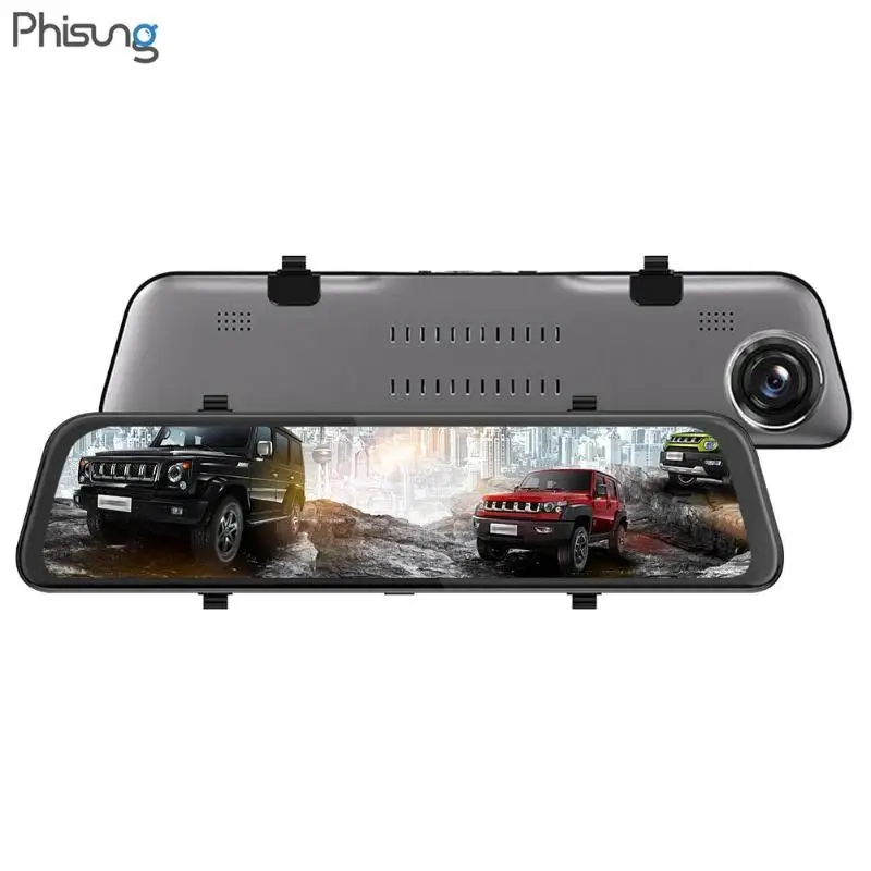 Phisung S11 2K Автомобильный видеорегистратор Камера с двумя объективами 11,66 дюймов зеркало заднего вида видеорегистратор