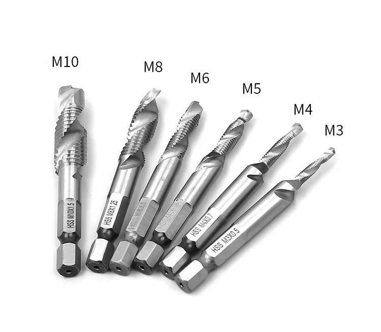  Hex shank drill tapping chamfering integrated composite wire tapping tap drill screw screw tapping 