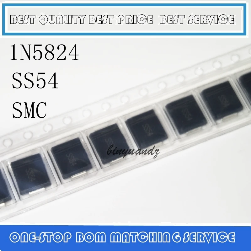 Диод SMD SS54 SK54 1N5824 SMC 5A 40 в 10 шт. | Электроника