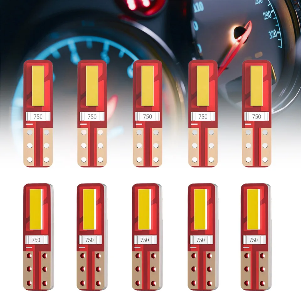 Светодиодная лампа T5 2SMD W3W W1.2W 5 шт. автомобильный индикатор освесветильник