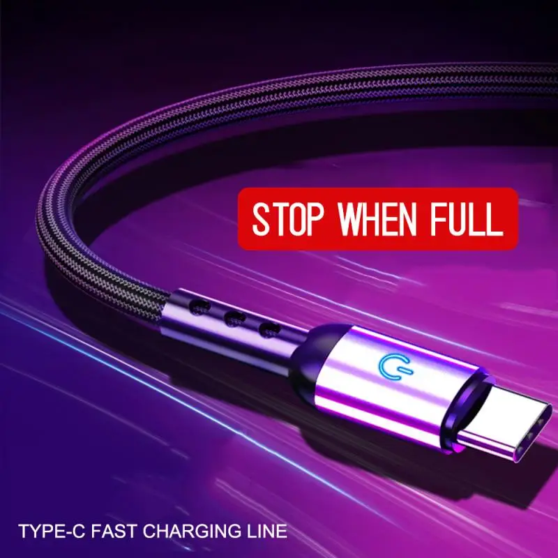 1 шт. USB кабель типа C для быстрой зарядки Samsung Xiaomi мобильный телефон передачи