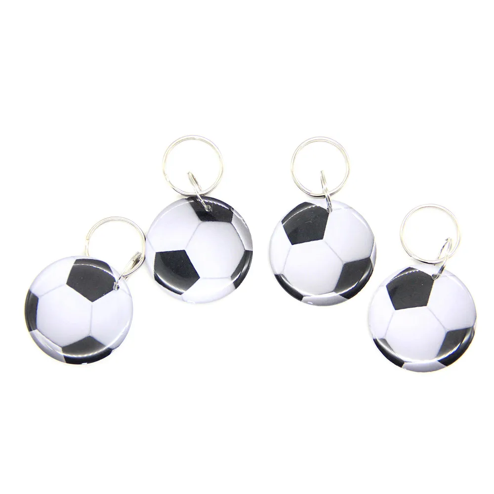 

125KHZ T5577 Rewritable Football Pattern Keyfob RFID Duplicator Badge Copy Clone Tag tickets Key Fob Token Ring Proximity Card