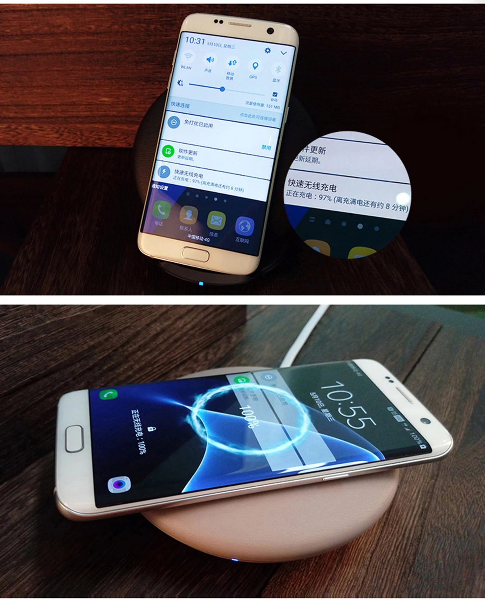 Оригинальное быстрое Qi Беспроводное зарядное устройство для samsung, складная подставка, быстрая зарядка для Galaxy S8, S9, S10 Plus, Note, для iPhone 11 Pro, Max X