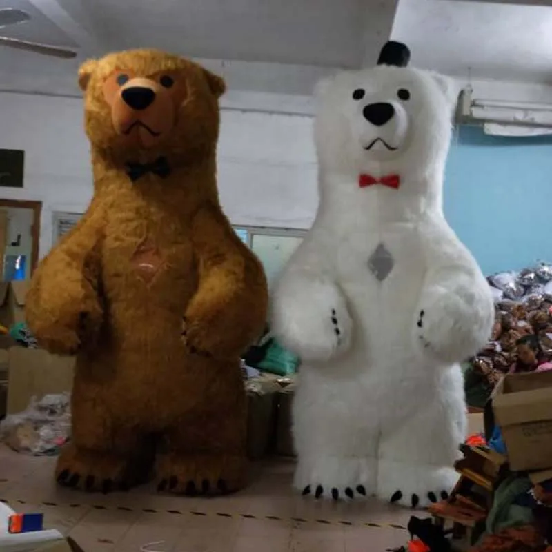 Disfraz de mascota peluda de oso Polar inflable para adultos, disfraz de  Mascota para publicidad, para boda, 2M, 2,6 m de altura, 3M de  altura|Mascota| - AliExpress