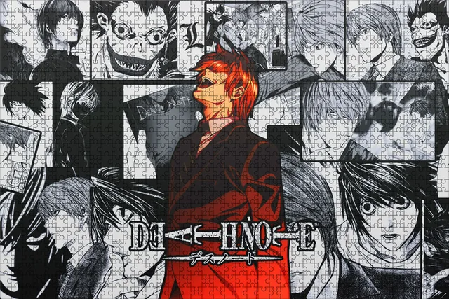 500 Piece Japanese Anime Death Note Puzzles Wooden Yagami Light Puzzles For Adults Children Educational Toys Gifts 14