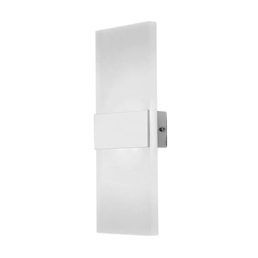 LED Wall Lamp Light Bed-lighting Personal Ultra-thin Acrylic Aluminum Material Wall Pathway Lamp with Rectangle Shape - Цвет: 22x11CM pure white