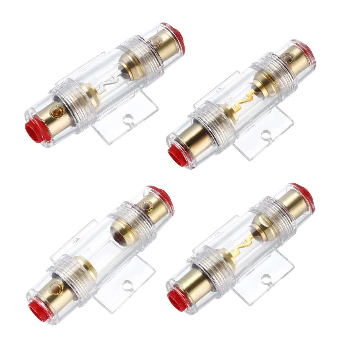 

uxcell Inline AGU 10x38mm Fuse Holder 4/8 Gauge AWG Distribution Blocks with Fuse Durable High Temperature Base