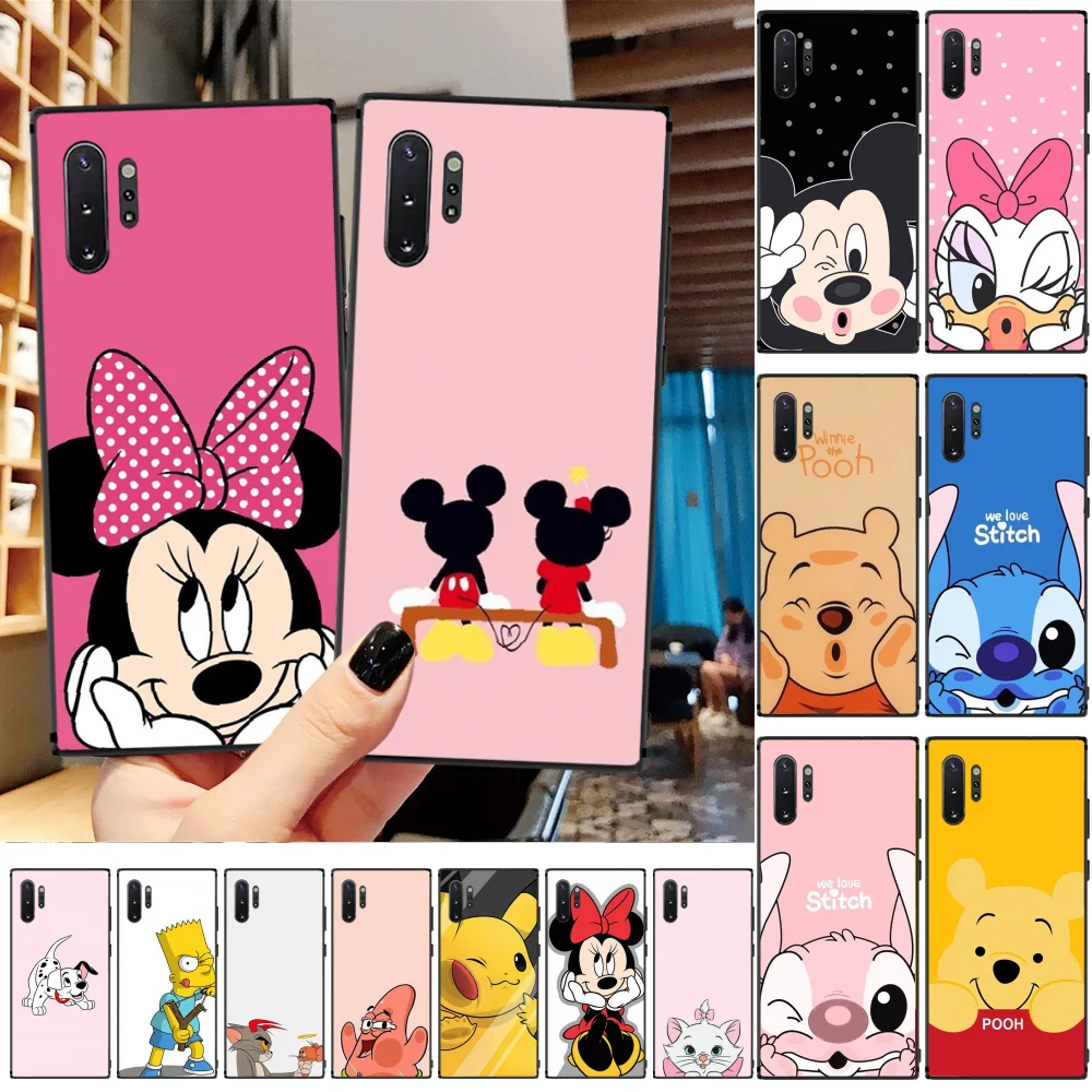 

Viviana Cartoon Couple Fashion Black TPU Soft Phone Case Cover For Samsung A50 S10 Plus S10E Note9 Note8 7 10 Pro