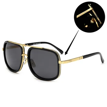 

Polarized Sunglasses Square Women Men Metal Frame Anti UV Protective Eyeglasses Fashion Gradient Double Bridge Eyeglasses Gafas