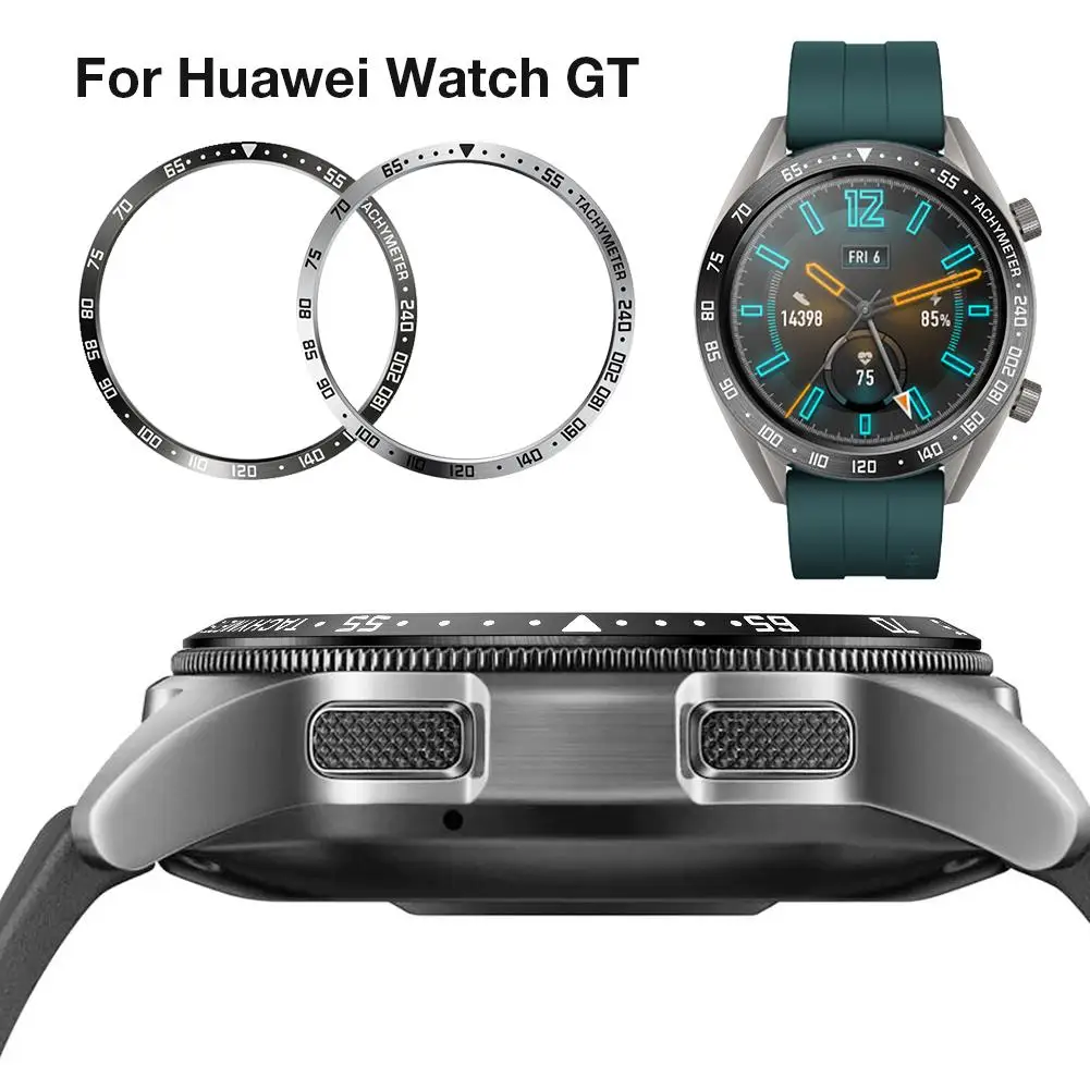 Funda adhesiva de anillo para Huawei Watch GT 2, 46MM, antiarañazos, Metal,  accesorios de lujo para reloj inteligente|Accesorios inteligentes| -  AliExpress