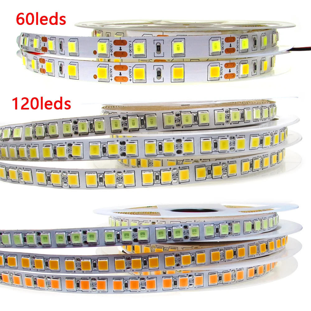 LED Strips Light 12V 24V 5054 SMD 60 120 Leds/m Waterproof LED Lights Strip Tape Home Decoration Nature Warm White TV Backlight led backlight for fixed frame projector screen rgb light strip multi color remote control ai change easy install home decoration