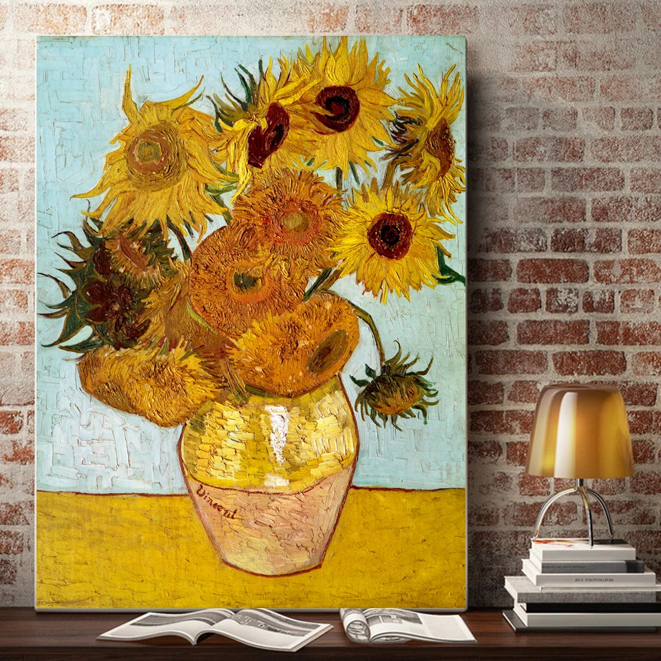 Vincent Van Gogh Sunflowers Vases Still Life Vintage Poster Living Room Art Canvas Paintings Wall Decor Prints Home Pictures Printing Water Decordecor Print Aliexpress