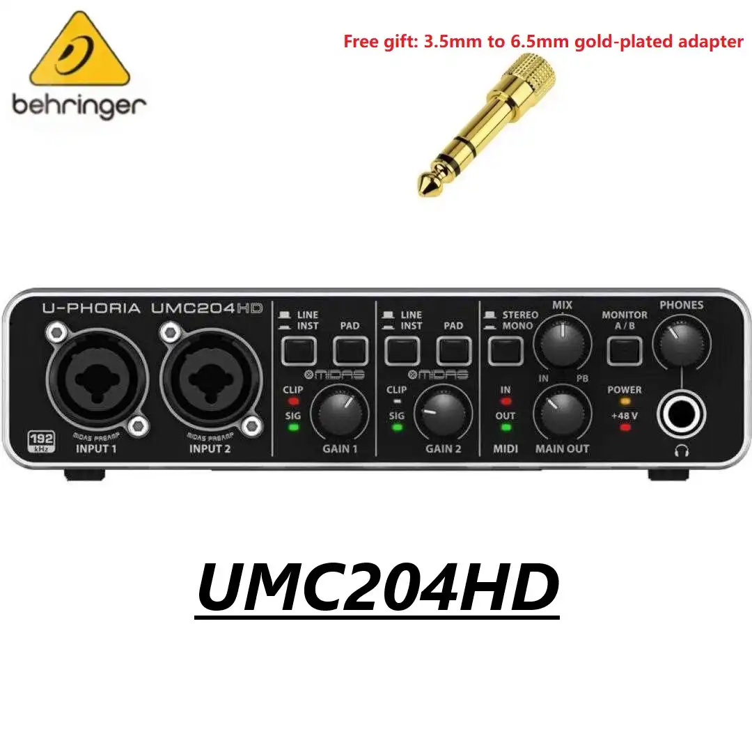 DTM・DAW behringer UMC204HD BEHRINGER UMC204HD USB Audio/MIDI Interface 2-IN/2-OUT