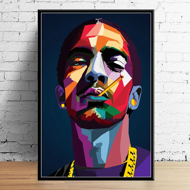 G157 художественный Декор Juice Wrld J Cole Post Malone Mac Miller Трэвиса скута рэпера Звезды хип-хоп настенная живопись на холсте Шелковый плакат - Цвет: Picture 8