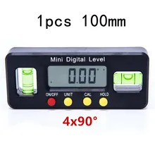 

1pcs Black 4*90° Magnet Digital Inclinometer Level Protractor Angle Finder ABS Automatic Shut-down Digital Display Inclinometer
