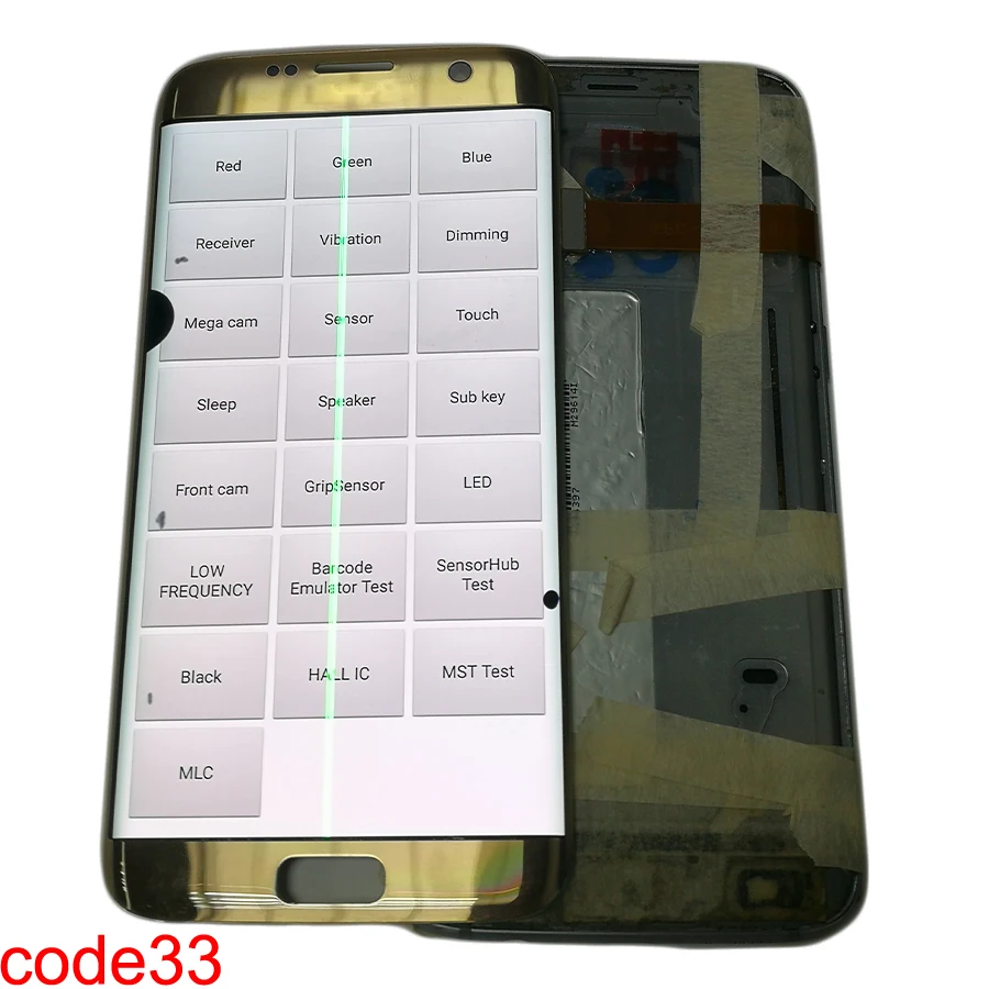 JpFix подходит для samsung S7edge ЖК-изогнутый экран один изогнутый экран с несколькими точками взрыва - Цвет: Gold code.33