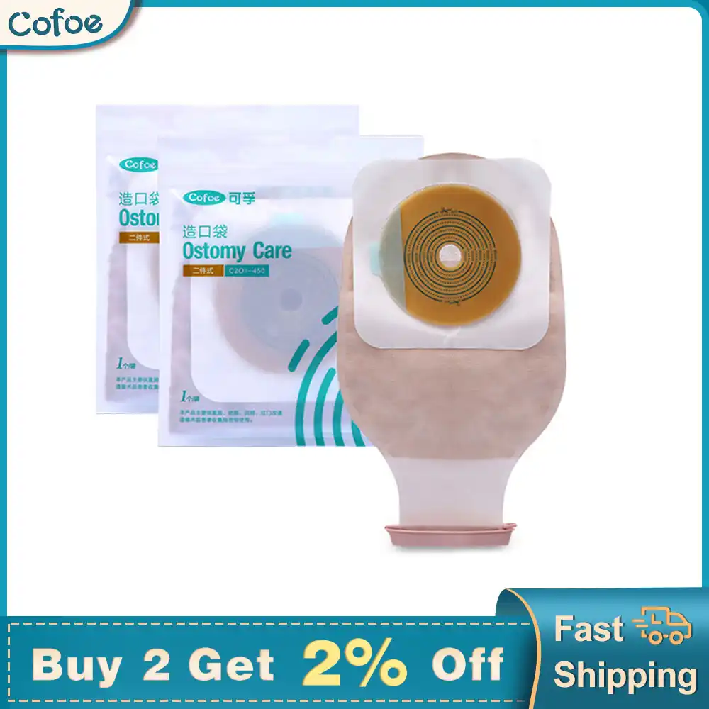 Cofoe ツーピースシステム ストーマバッグ 人工肛門排水可能人工肛門バッグ ストーマストーマポーチ 60mmカットサイズベージュカバー尿バッグ 経済的な排水バルブ人工肛門バッグ 排出可能なポーチストーマストーマを開く Null Aliexpress