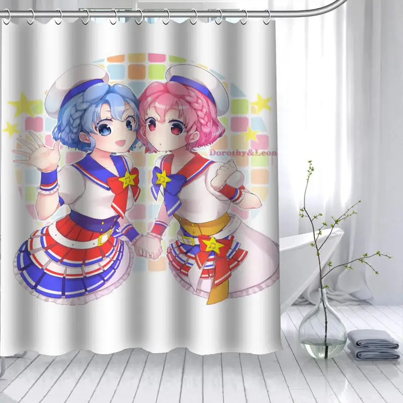 Pripara аниме девушка Душ занавес 3D Водонепроницаемый полиэстер ткань для ванной занавес высокой четкости Печать 12 крючков для ванной комнаты - Цвет: 15