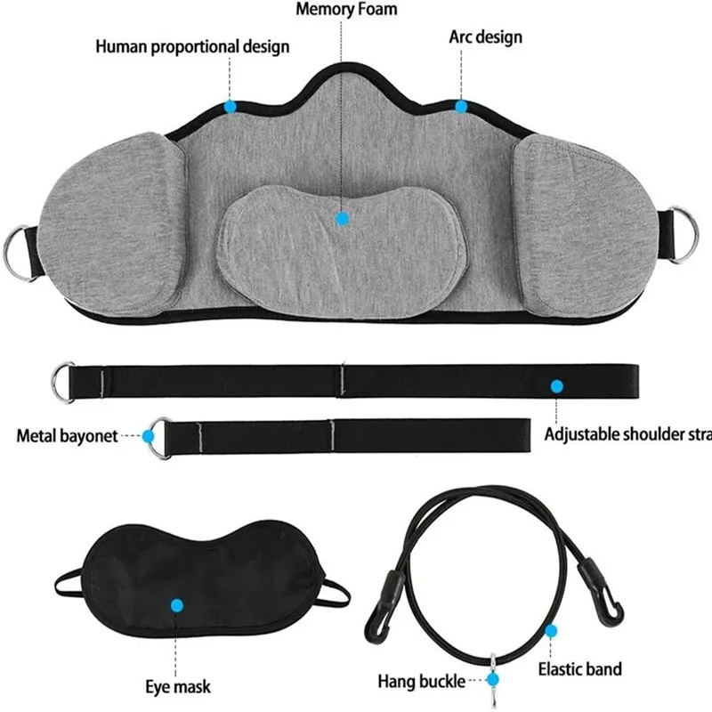 Ultimate Relaxation Hammock with Stand for Neck Pain Relief – Includes Complimentary Eye Mask