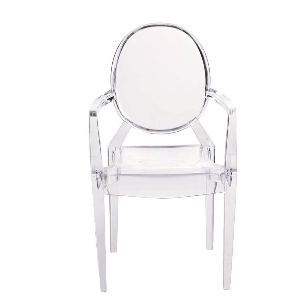 1:6 Dollhouse Chair Simulated Plastic Miniature Armchair Furniture Model Doll House Accessories