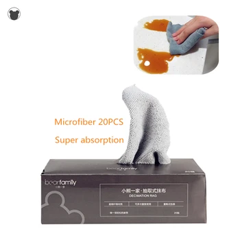 

20PCS Microfiber Kitchen Paper towel disposable napkin towels reusable wipe cloth Washing Rags cleaning napkins washcloth gray
