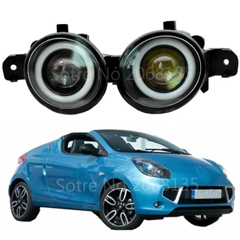 

2pcs/pair Fog Lamp Assembly For Renault Wind E4mf E4mb E4mc E4ma 2010-2015 LED H11 Fog Light with Angel Eye