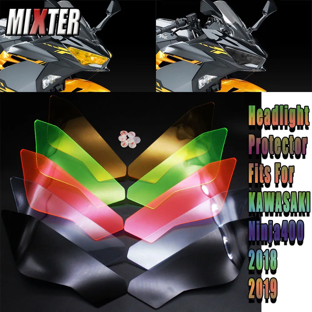 МОТОЦИКЛ ABS защита для фар Защитная крышка экрана налобный фонарь щит KAWASAKI NINJA 400
