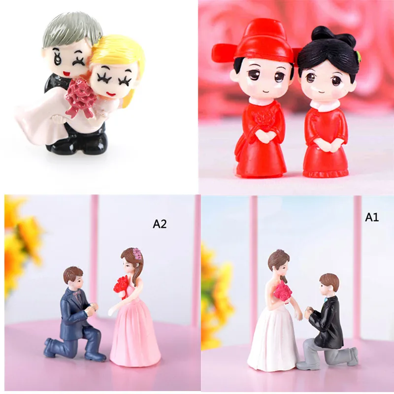 Cute Lovers Chair Miniature Landscape DIY Ornament Garden Dollhouse Decor Lovers Dolls Benches Couples Ornament