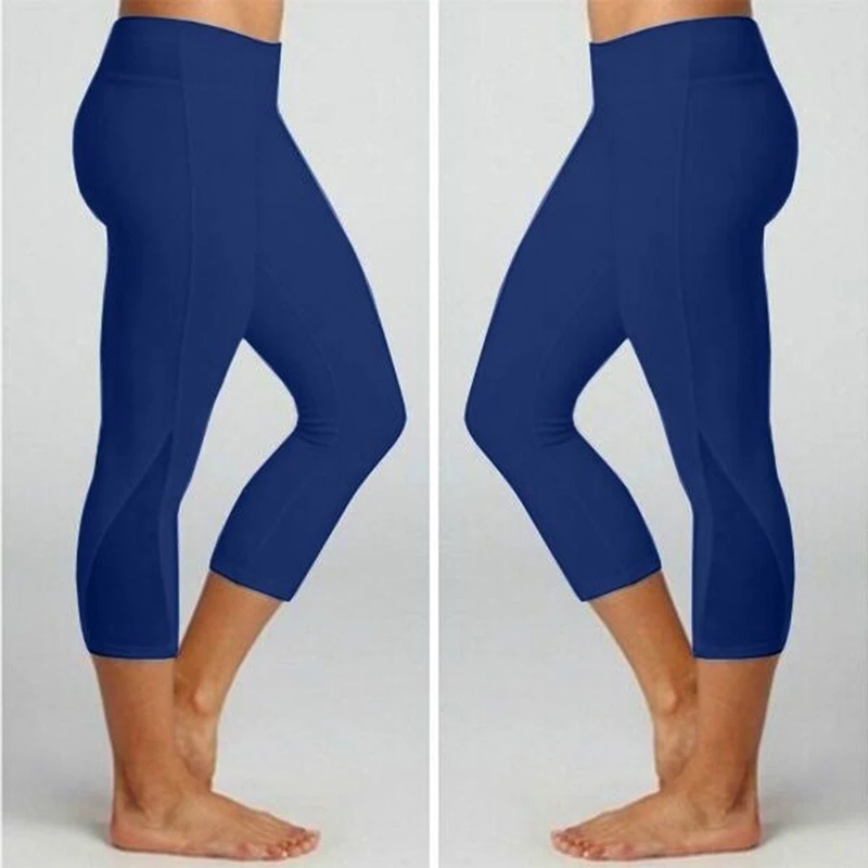 2020 New 6 Colors Fashion Women Mid-waist Fitness Pants Casual Lady Workout  Pants Gym Sports Leggings Solid Sports Pants