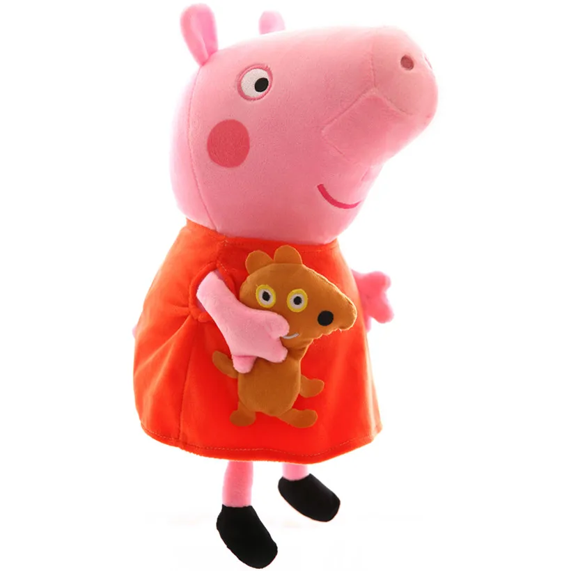 

30 CM Original Peppa Pig Family Pack George Dad Mom Plush Toys Stuffed Doll Pelucia Children Birthday Gifts
