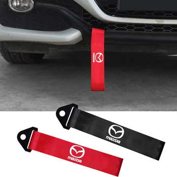 

For Mazda Axela Atenza 2 3 5 6 Protege CX3 CX5 CX-7 MX-5 CX-9 323 Logo Car Trailer Rope Trailer Towing Belt Nylon Rope 27x5cm