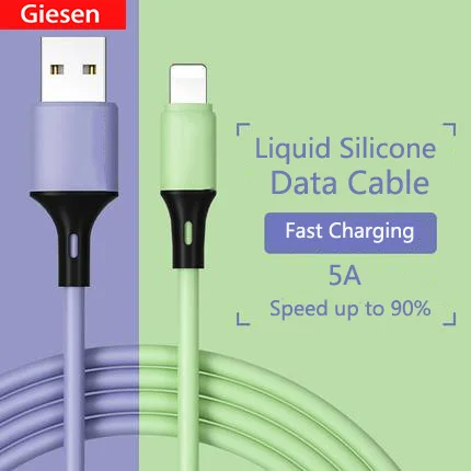 

5A USB Cable For iPhone Cable 11 Pro Max Xs Xr X 8 7 6 6s 5s Plus iPad Fast Charging Cables Cord Data Cable For iPhone Charger