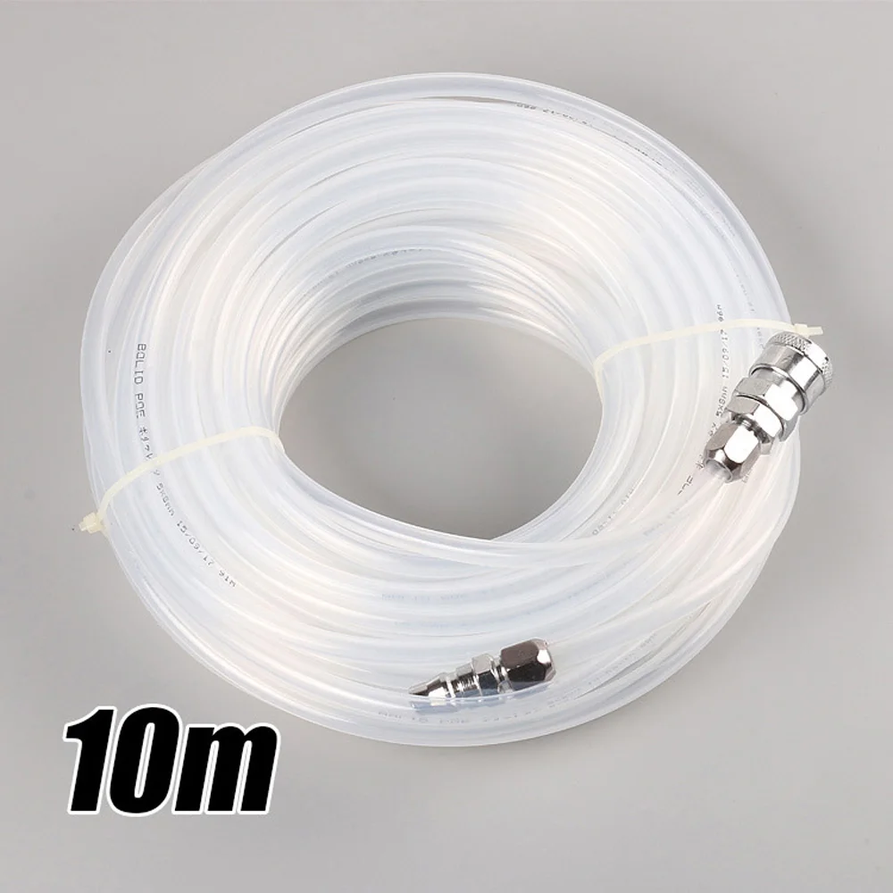 Tubo de poliuretano Flexible de alta presión, manguera neumática de tubo de PU con conector, herramientas de combustible de aire para compresor, 10/15/20m ► Foto 3/6