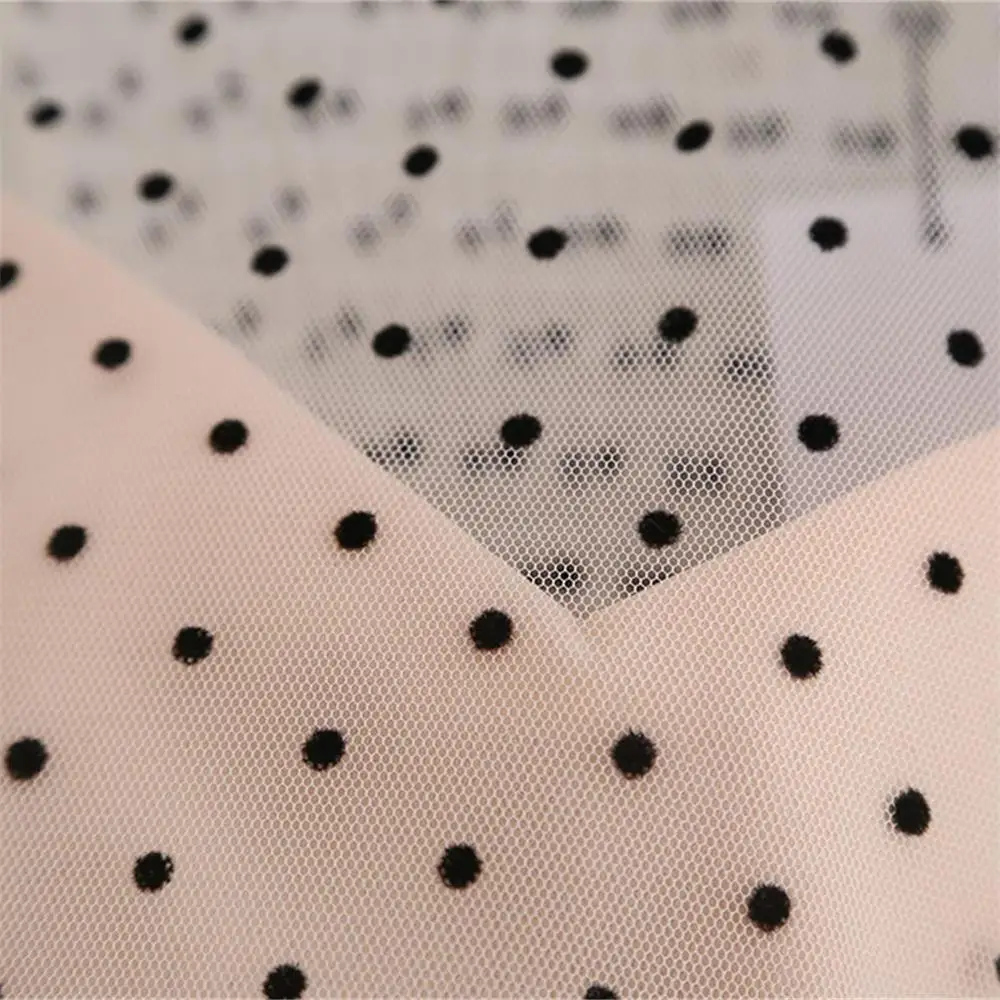 Koop Zomer 2019 Nieuwe Casual Kraag Zeven Mouwen Gelamineerd Decoratieve Wave dot Mesh Top Shirt