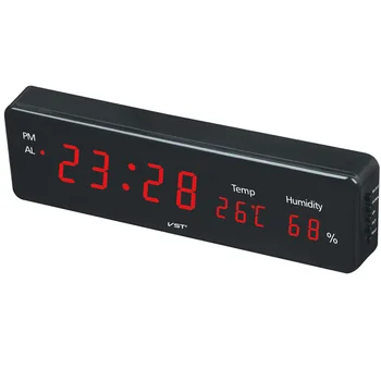 

Large Digital Alarm Clock LED Bedroom Luminous Electronic Table Clock with Thermometer Hygrometer Multifunction Desk Watch