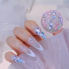 

2021 NEW 5D Embossed Nail Sticker Colorful DIY Pattern Embossed Butterfly Wings Ribbon Nail Art Sticker Decoration for Girls