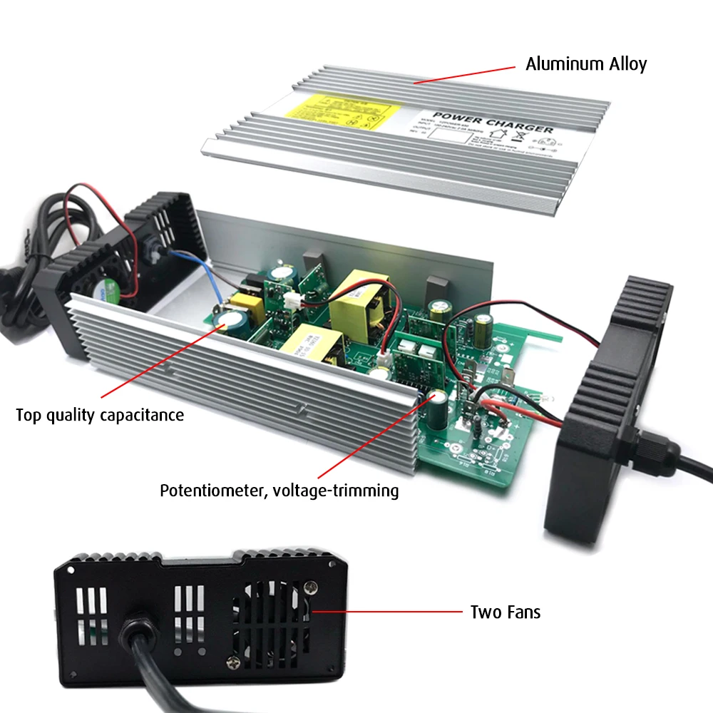 84V 5A 20S Smart Fast lithium battery charger For 72V 20S Li-ion battery pack Power Supply Electric Motorcycle Ebikes Tools