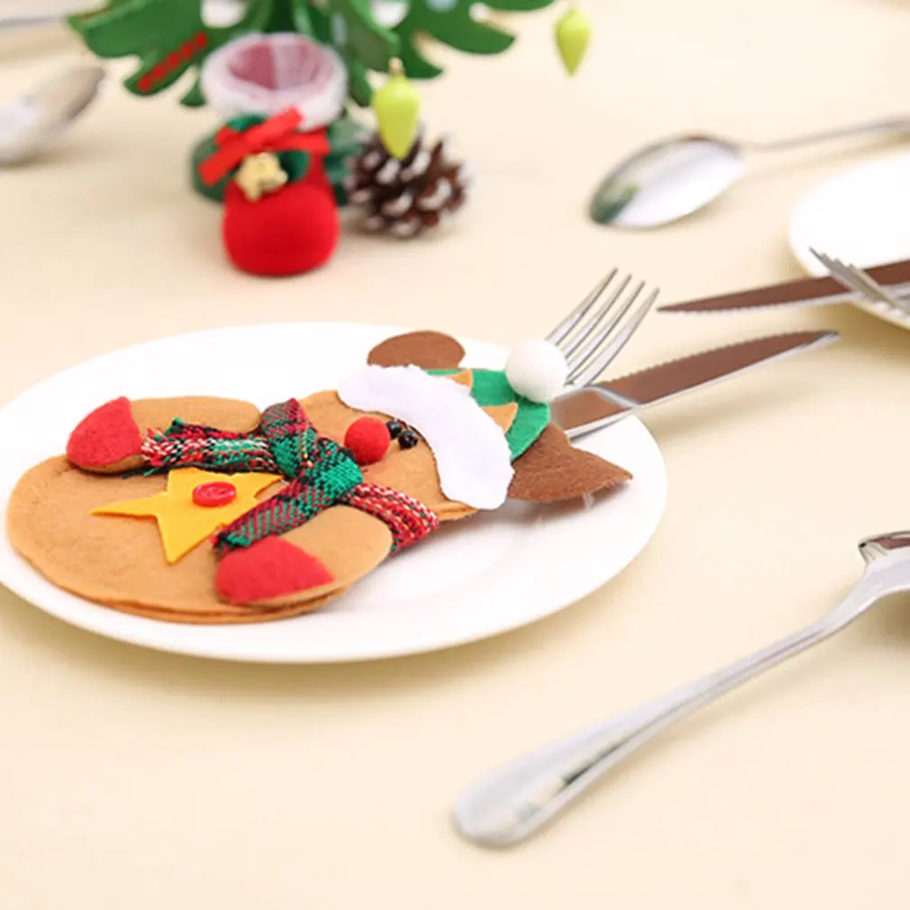 12PCS Christmas Decorations Christmas Table Decoration Christmas Cutlery Set Santa Cutlery Set Home Decoration