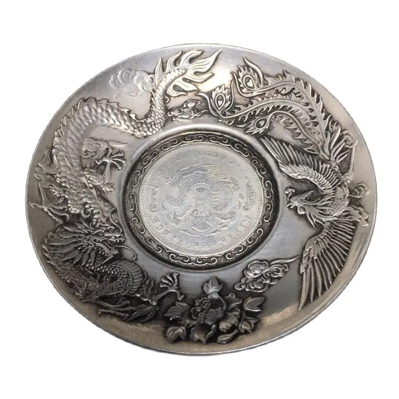 

The Ancient Chinese Dragon Phoenix Pattern Plate, Antique Pattern