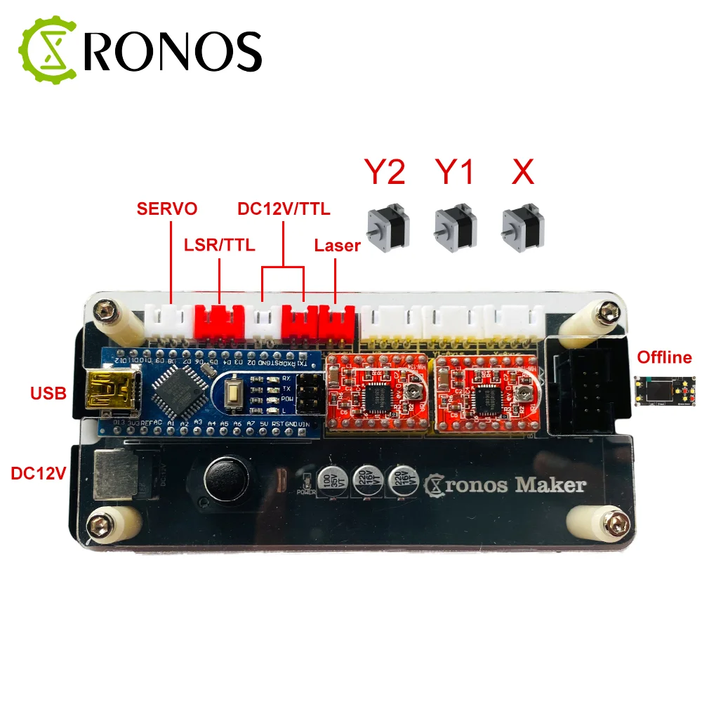 Автономная плата контроллера GRBL 2 оси шаговый двигатель двойная ось Y USB драйвера
