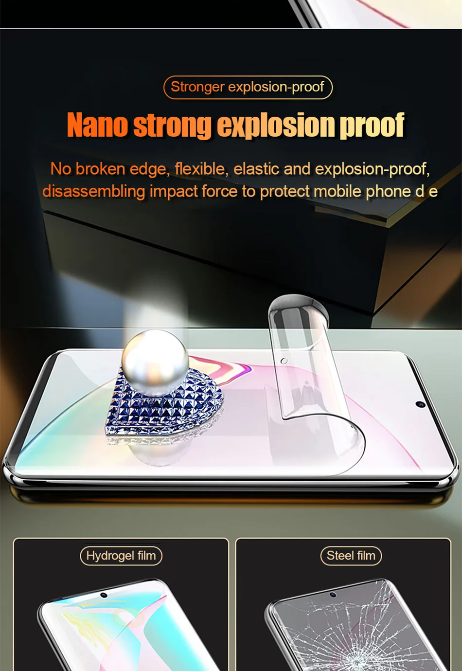 500D Защитная Гидрогелевая пленка для samsung Galaxy S10 S9 S8 Note 10 PLUS защита экрана полное покрытие для samsung Note 9 8 A50 A70