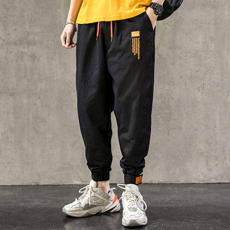 Single Road Mens Harem Pants Men Fashion 2021 Baggy Cotton Hip Hop Joggers Japanese Streetwear Trousers Male Cargo Pants For Men harem jeans