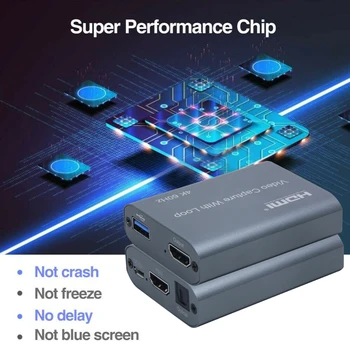 

HDMI Video Grabber Box USB 3.0 Video Capture Card 4K 60HZ 1080P 60fps For PS4 Game DVD Camcorder Camera Recording Live Streaming