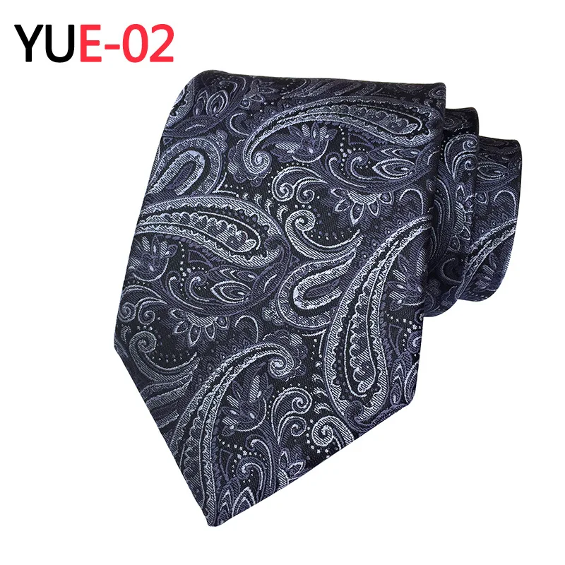 Necktie Мужской Жаккардовый клетчатый цветок Пейсли Свадебный Праздничный узкий галстук на шею из полиэстера 8 см Шелковый Цветочный деловой подарок галстук - Цвет: Necktie