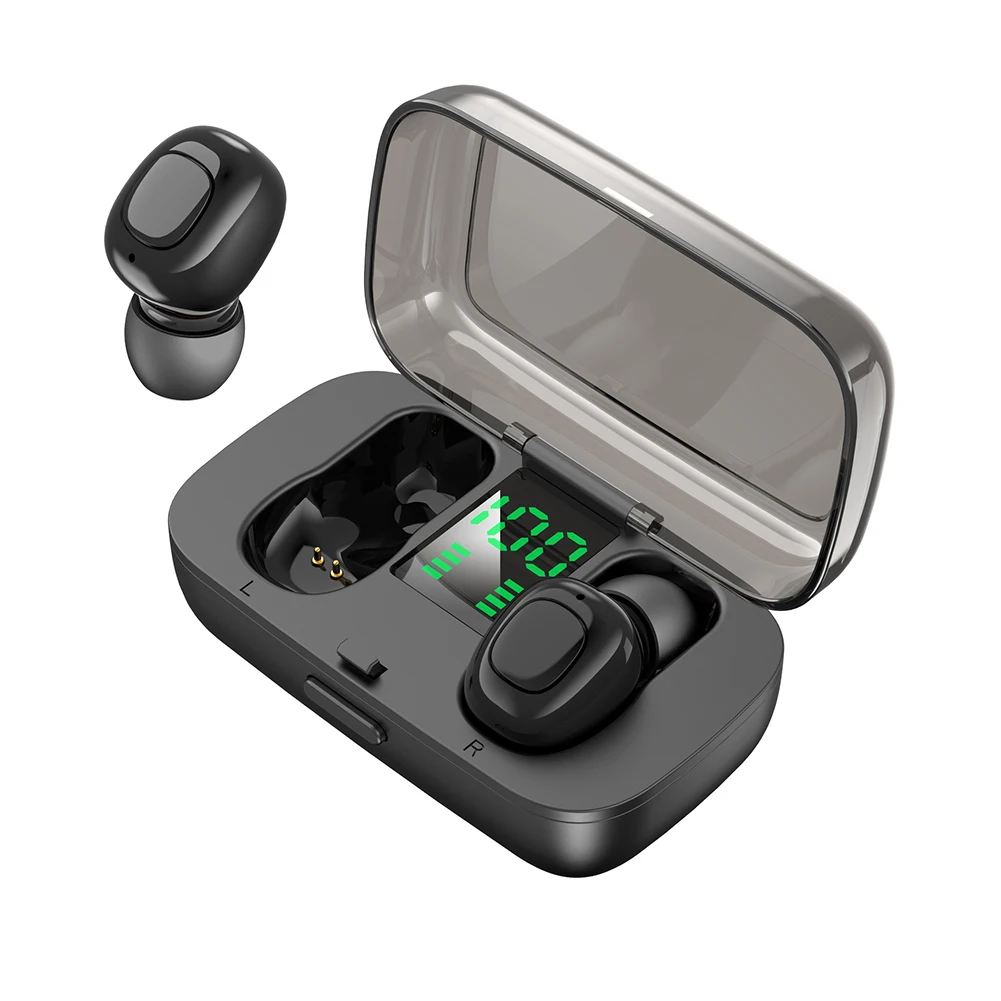 Мини TWS Bluetooth 5,0 шумоподавление музыка Hi-Fi наушники-вкладыши Беспроводные спортивные наушники с дисплеем зарядная коробка